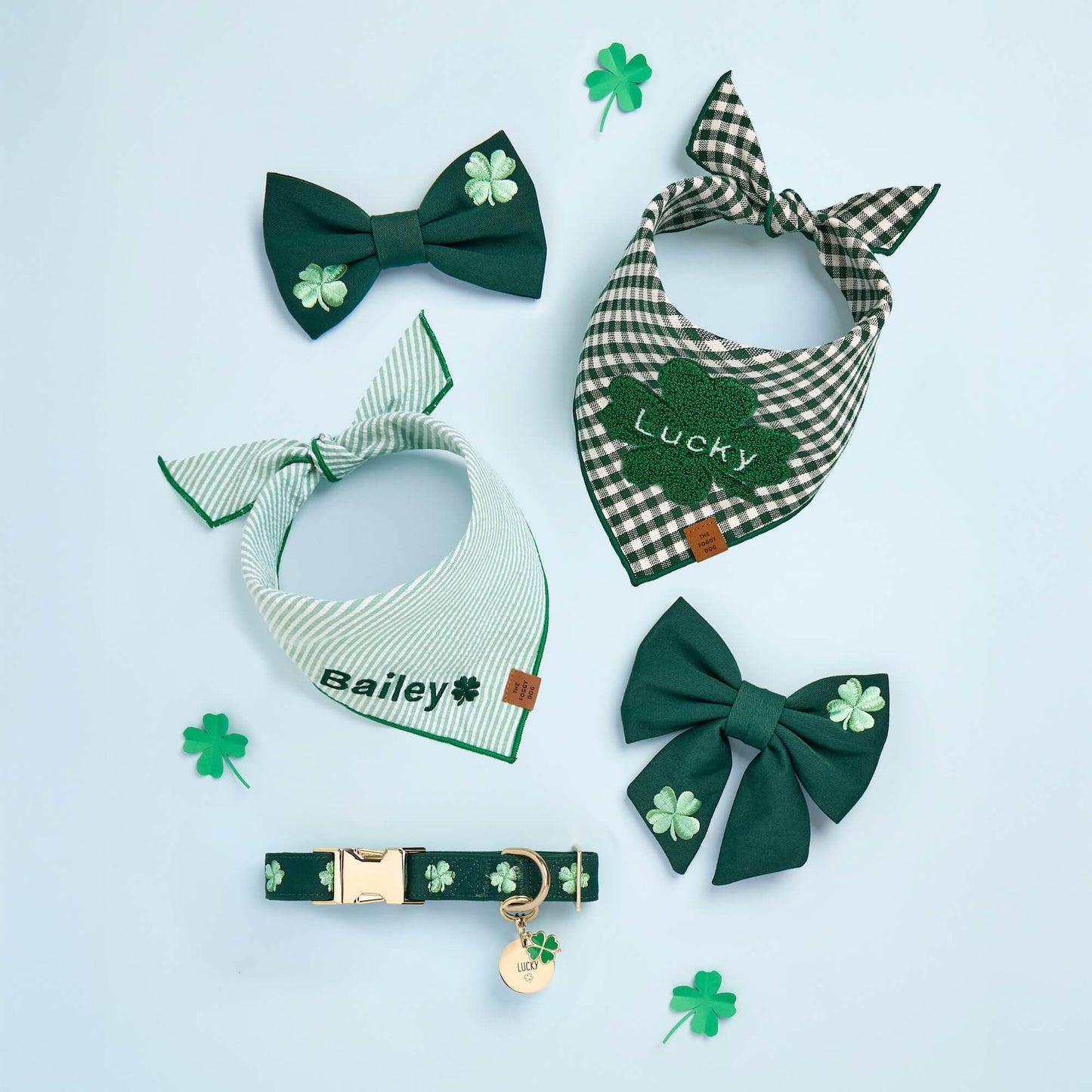 Clover Applique Dog Bandana