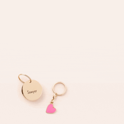 Gold Teddy Bear Collar Charm
