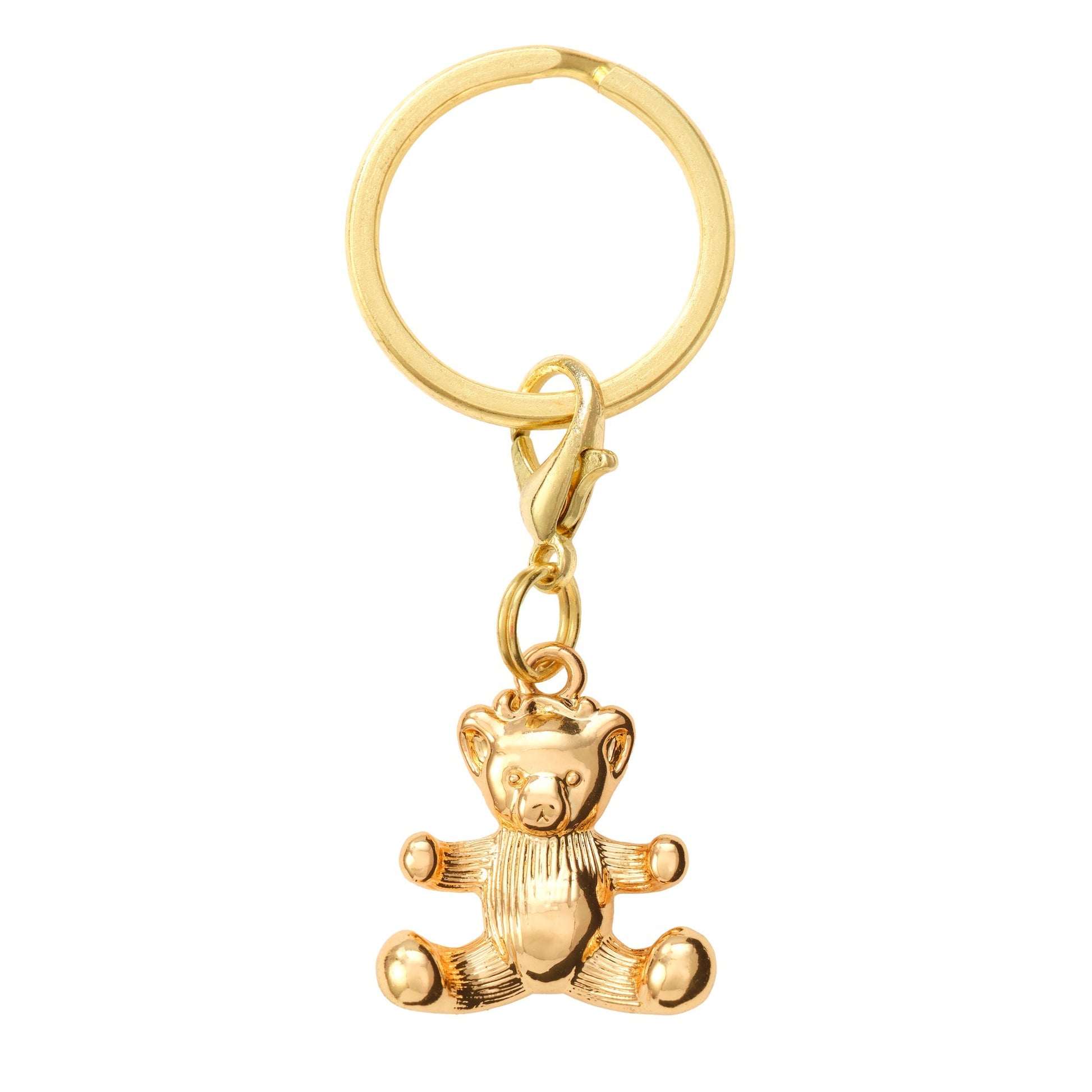 Gold Teddy Bear Collar Charm