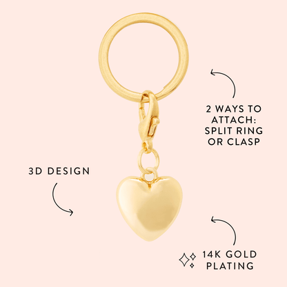 Heart of Gold Collar Charm