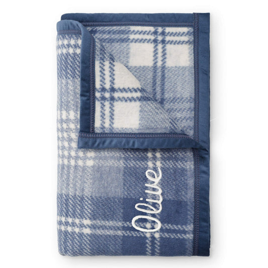 ChappyWrap x TFD Blue Frost Plaid Dog Blanket