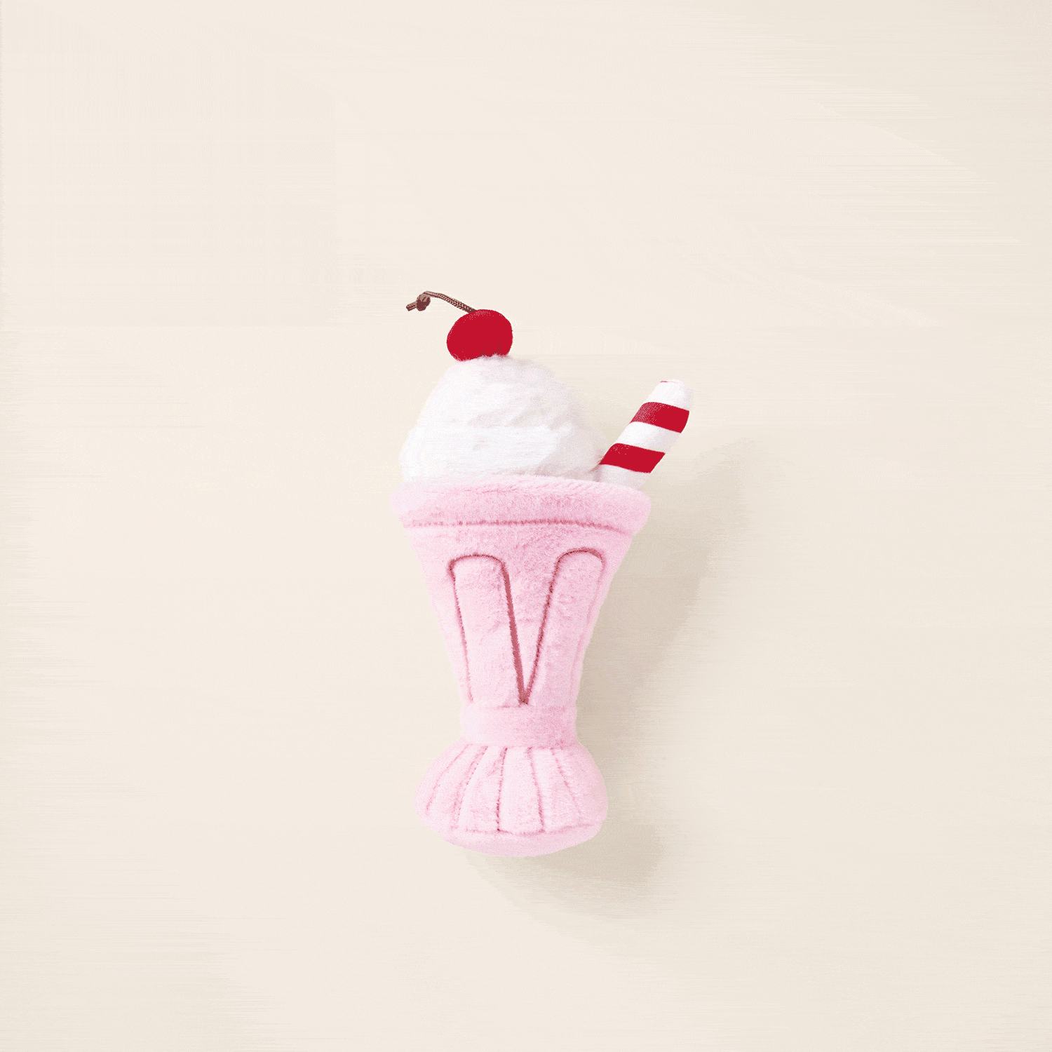 Strawberry Milkshake Interactive Snuffle Dog Toy