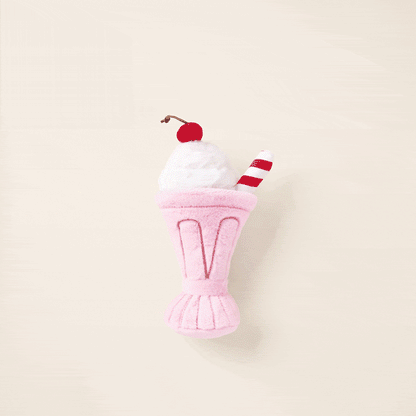Strawberry Milkshake Interactive Snuffle Dog Toy