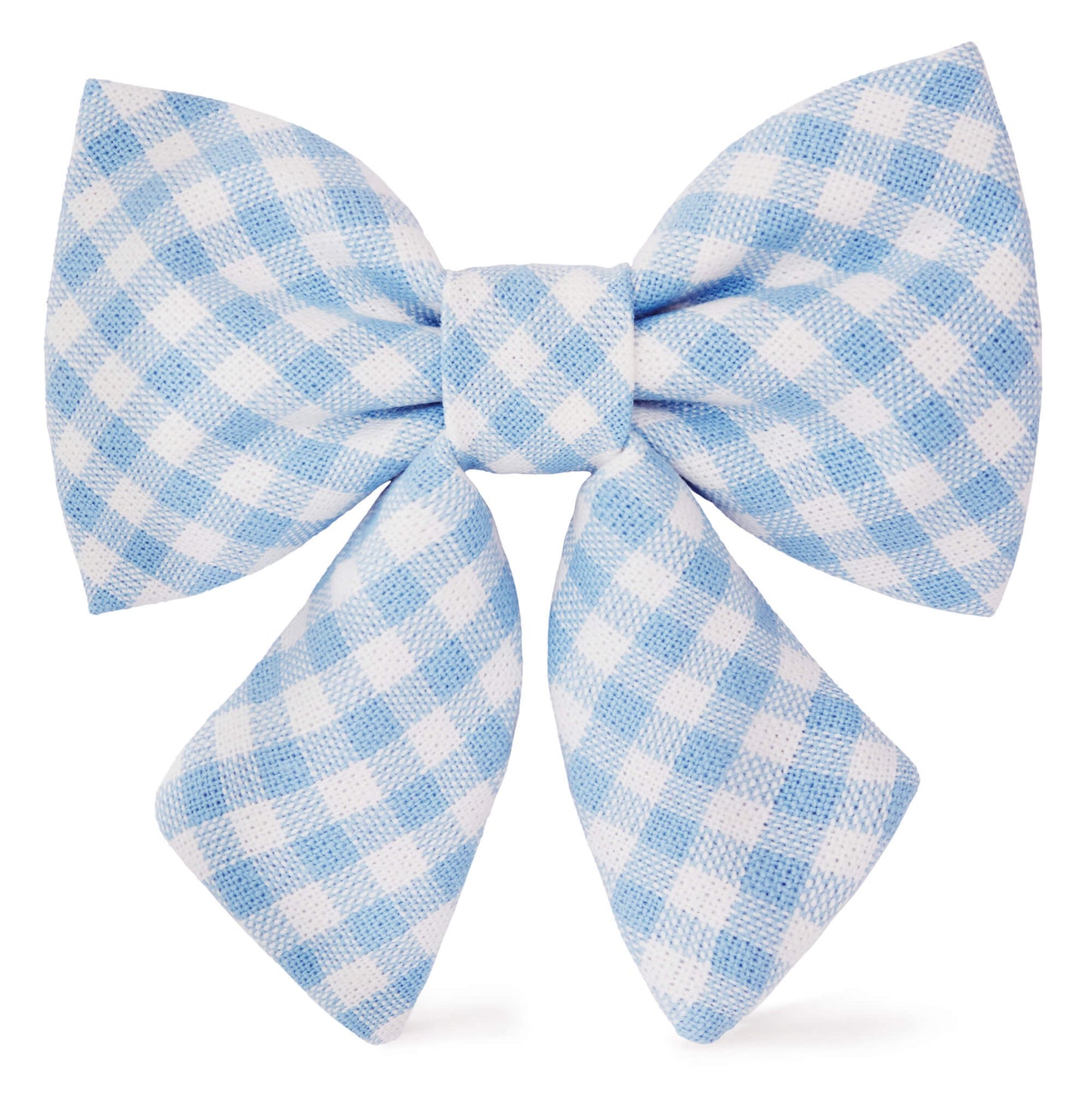 Sky Blue Gingham Lady Dog Bow