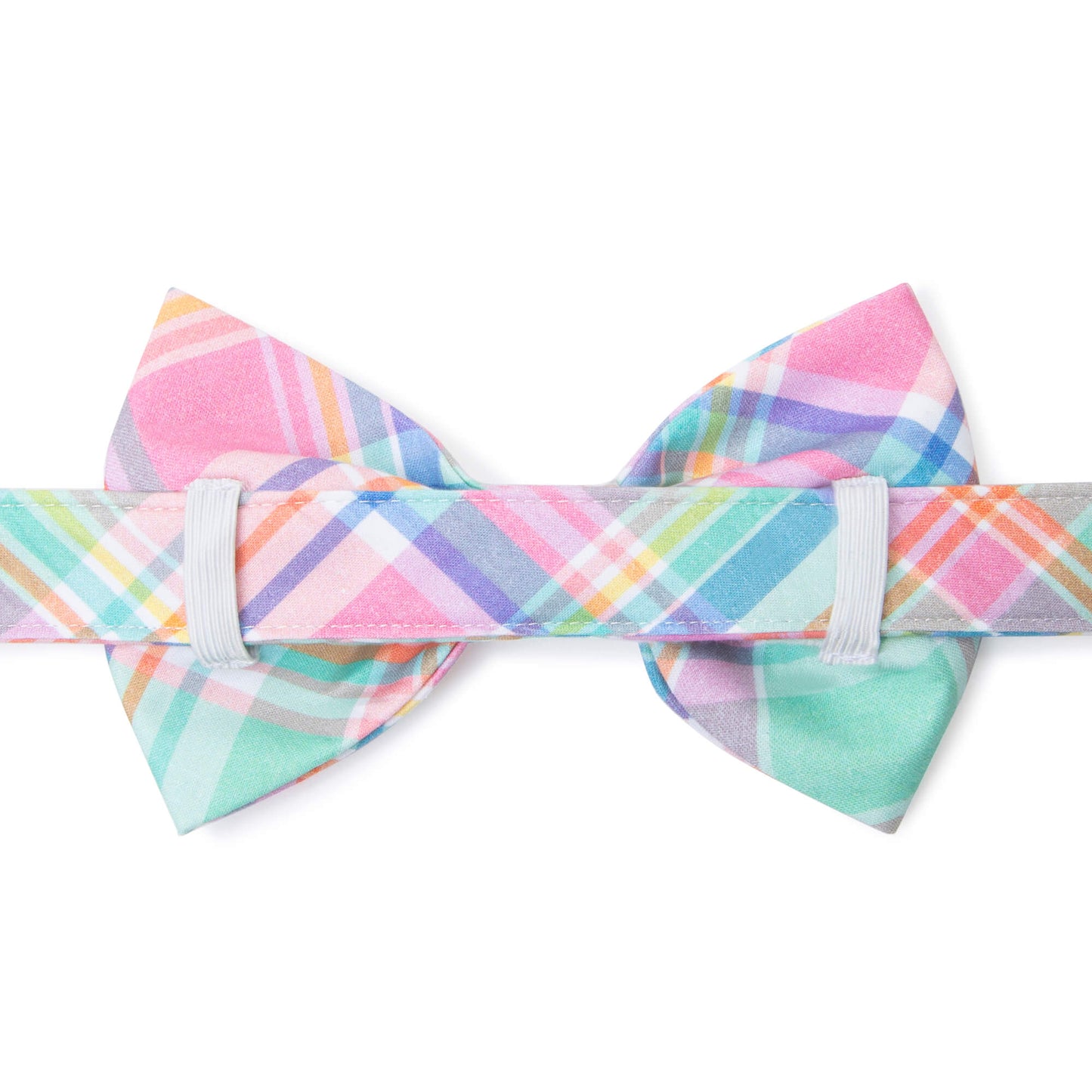 Blooming Plaid Bow Tie Collar