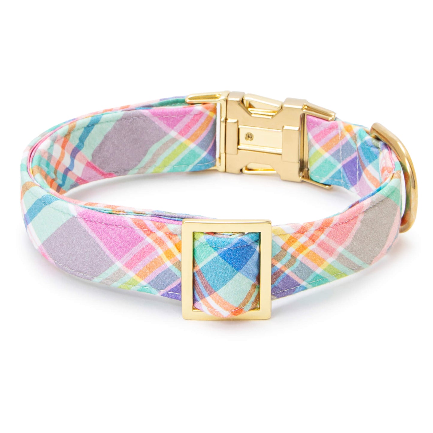 Blooming Plaid Dog Collar