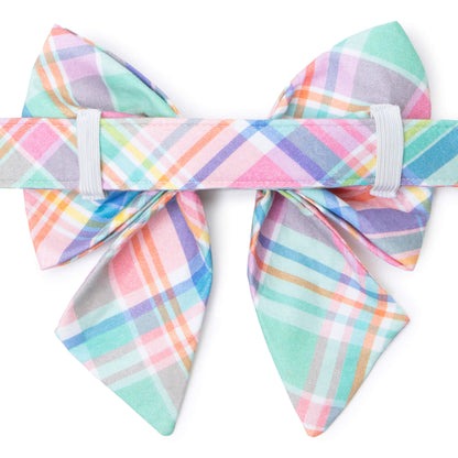 Blooming Plaid Lady Bow Collar