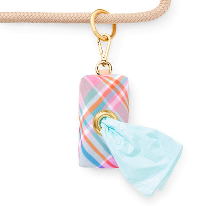Blooming Plaid Waste Bag Holder