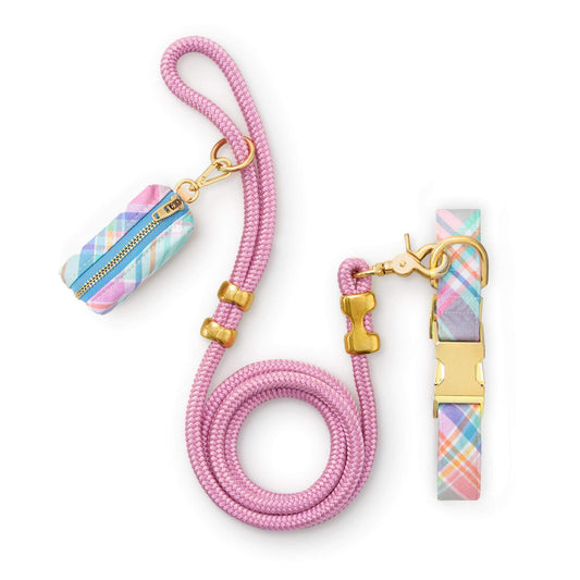 Blooming Plaid Collar Walk Set