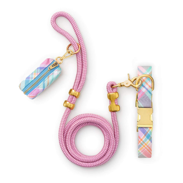 Blooming Plaid Collar Walk Set