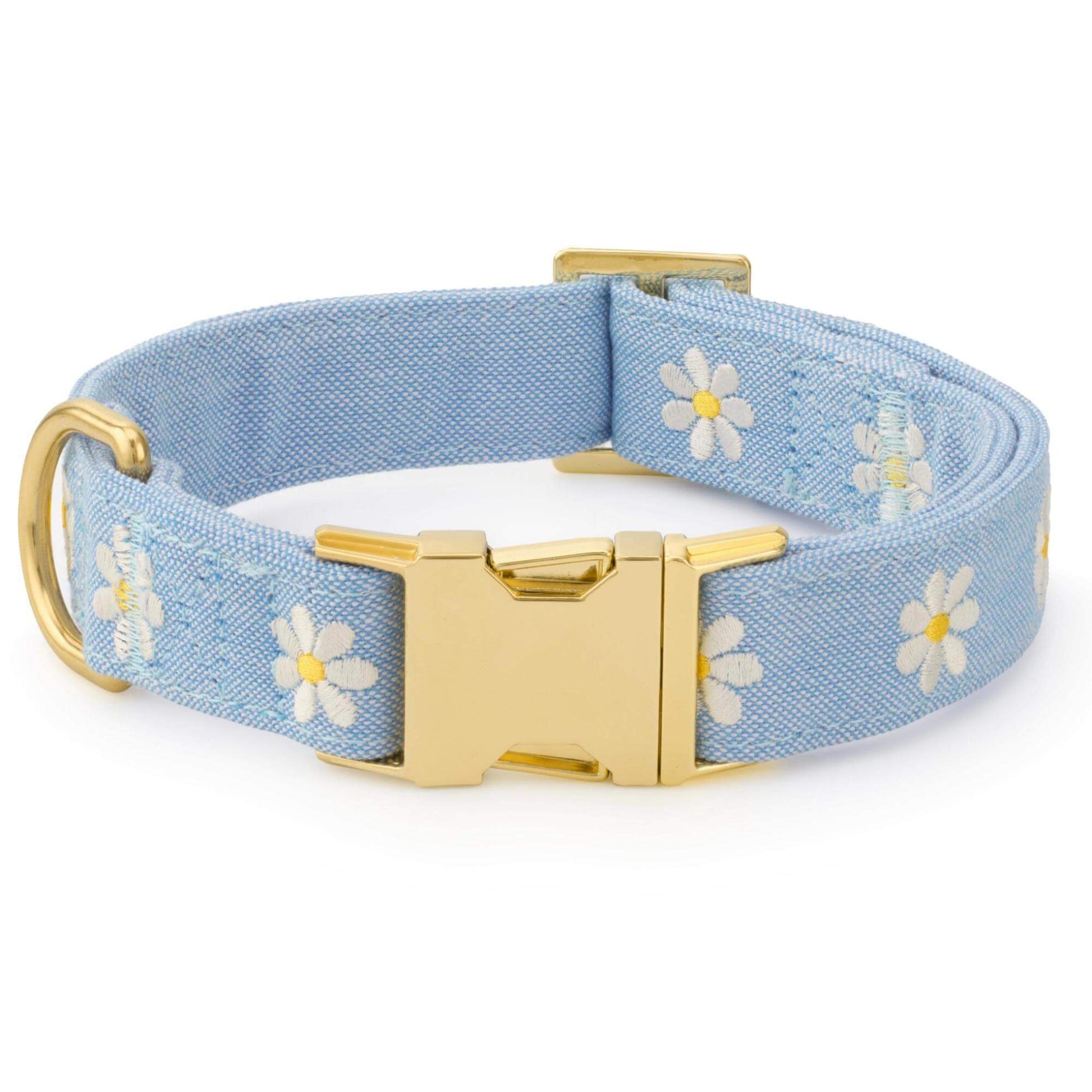 Daisy Embroidered Dog Collar
