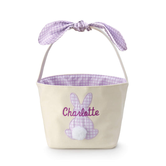Lavender Gingham Easter Basket
