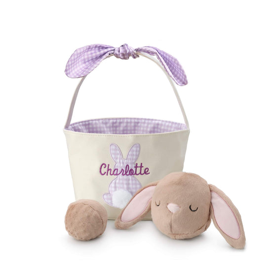 Lavender Gingham Easter Basket Starter Set