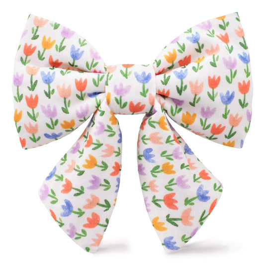 Tulip Garden Lady Dog Bow