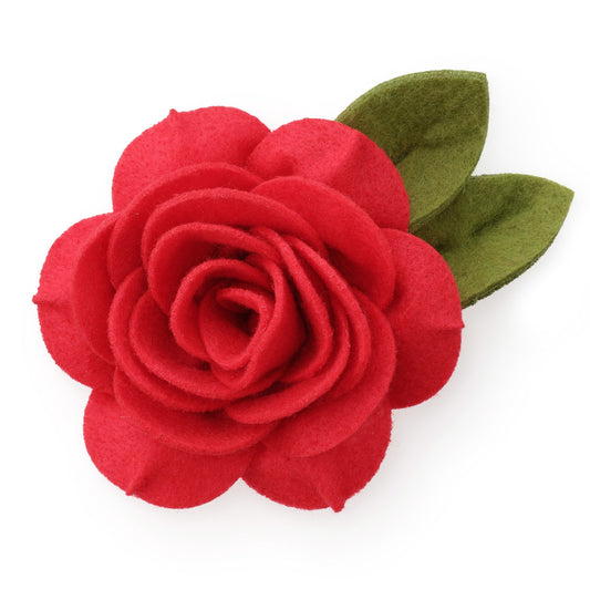 Red Rose Dog Collar Flower
