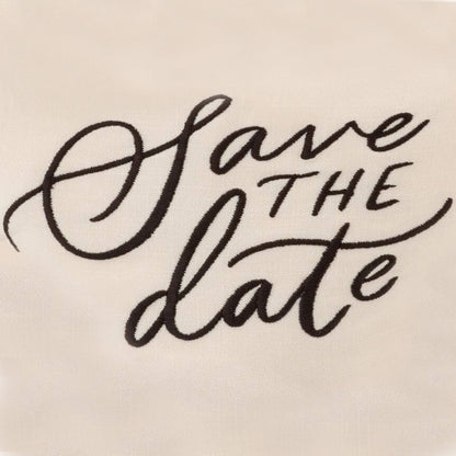 Save the Date Embroidered Dog Bandana
