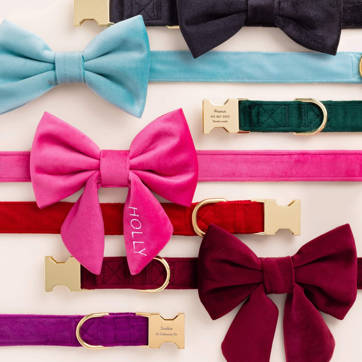 Black Velvet Bow Tie Collar
