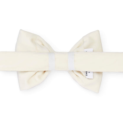 Ivory Velvet Bow Tie Collar